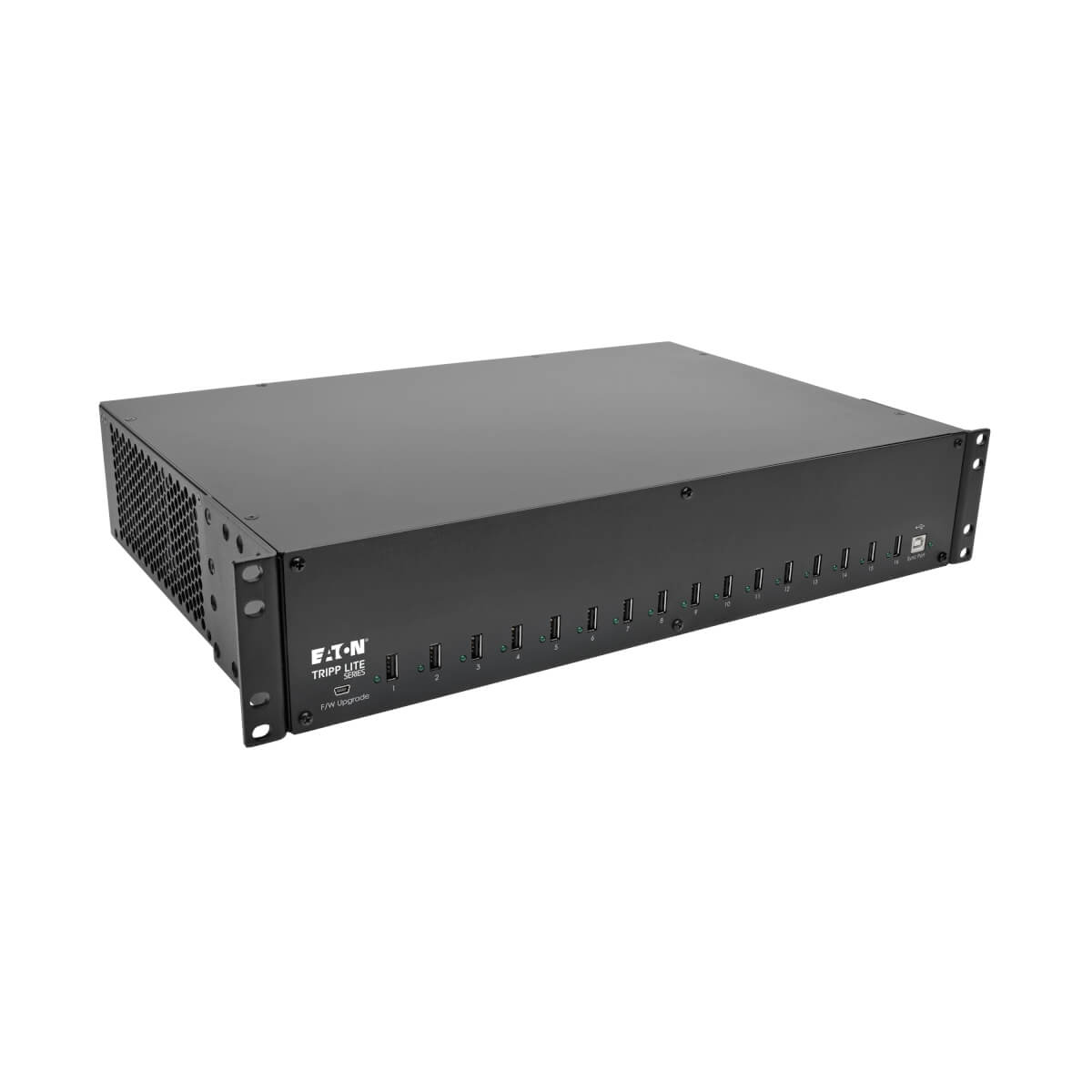 Eaton - Tripp Lite (409) Ntw Cab 16-port Usb Charge Sync Station     5v 40a 200w Output 2u Rack-mount    U280-016-rmint