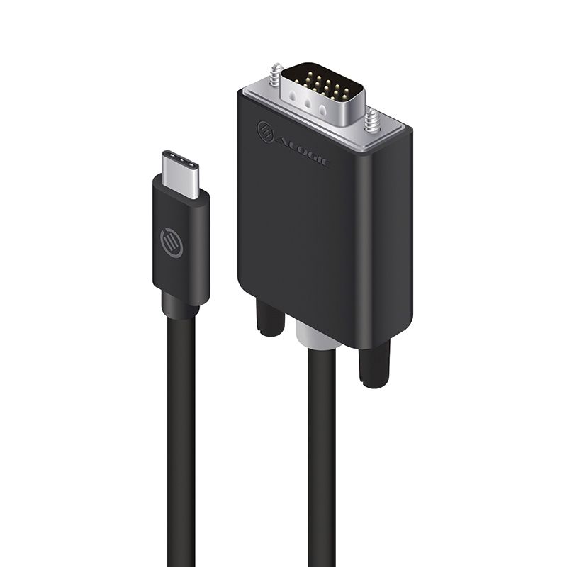 Alogic - Cabling & Adapters      Alogic 2m Usb-c To Vga Cable -      Male To Male - Premium Retail Bo    Elucvg-02rblk