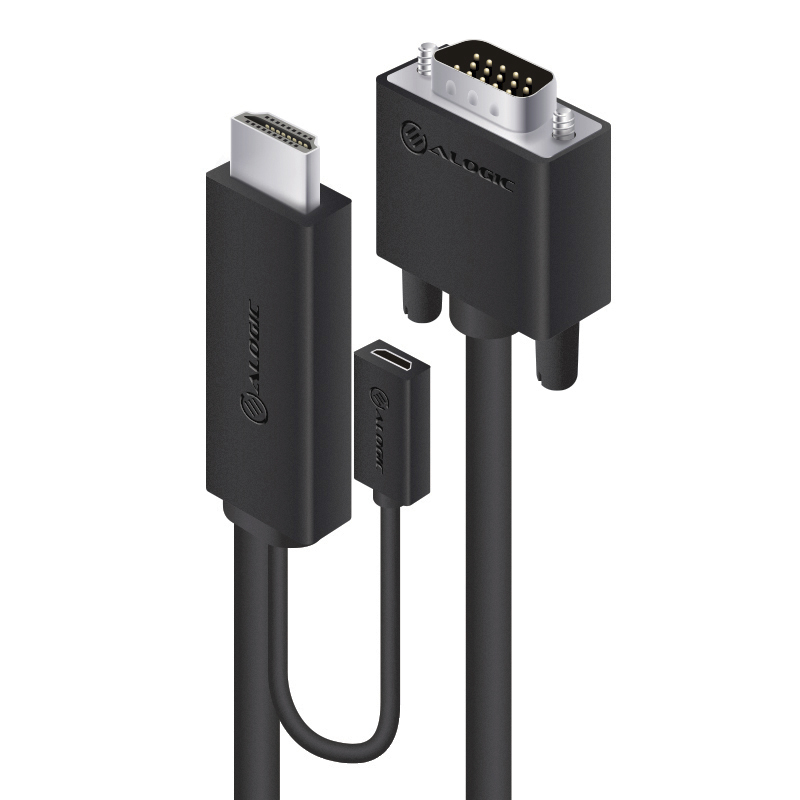 Alogic - Cabling & Adapters      Alogic 2m Hdmi To Vga Cable         With Usb Power                      Hdvg-mm-02