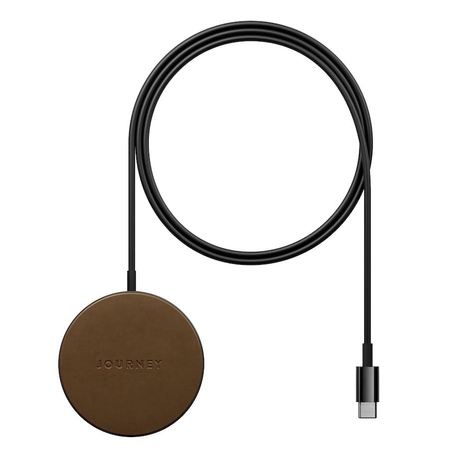 Alogic - Charging & Power        Journey Magsafe Compatible          Wireless Charger - Dark Brown       Lwcmsdb