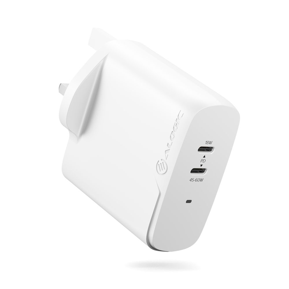 Alogic - Charging & Power        Alogic 2x63 Rapid Power 2 Port      63w Gan Charger Usb-c (45w) + Us    Wcg2x63-uk