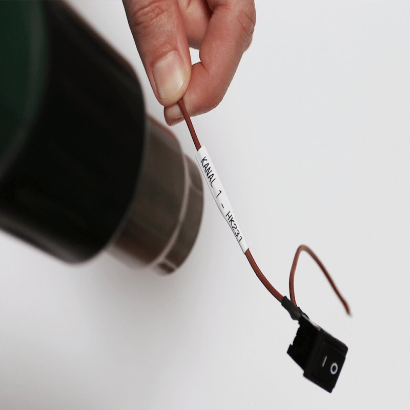 Brother - Consumables Ink Eur    Hse211e 5.2mm Black On White        Heat Shrink Tape                    Hse211e
