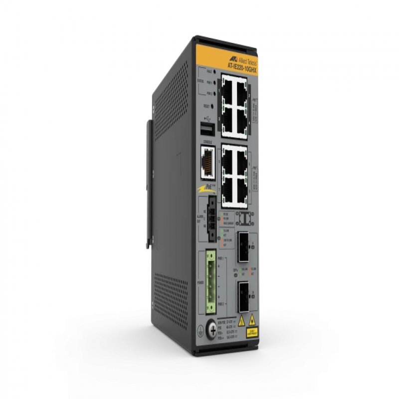 Allied Telesis - Volume          8x 10/100/1000t 2x 1g/10g Sfp+      Indl Ethernet Layer 2+switch Poe    At-ie220-10ghx-80