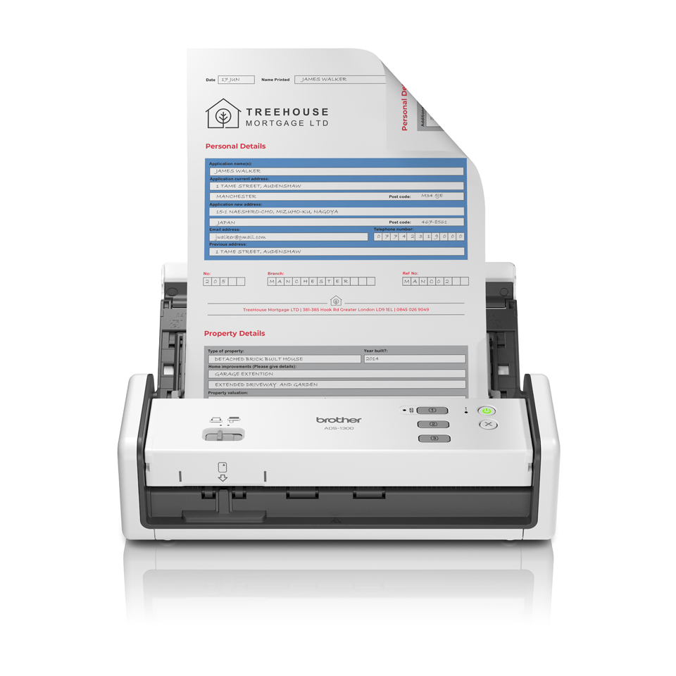 Brother - Scanners               Ads-1300 Compact/port Doc Scnr      30ppm 600dpi 48bit Usb-c Wht        Ads1300zu1