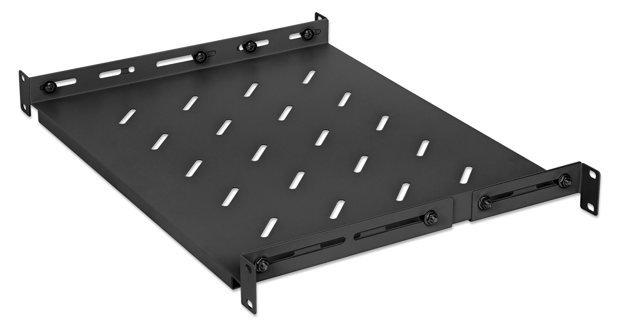 Intellinet                       19in Fixed Shelf 1u 350mm Adjus     -350 To 550mm Max 20kg Black        714082