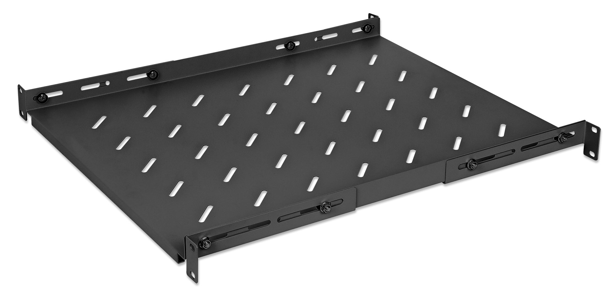 Intellinet                       19in Fixed Shelf 1u 550mm Adjus     -550 To 750mm Max 20kg Black        714112