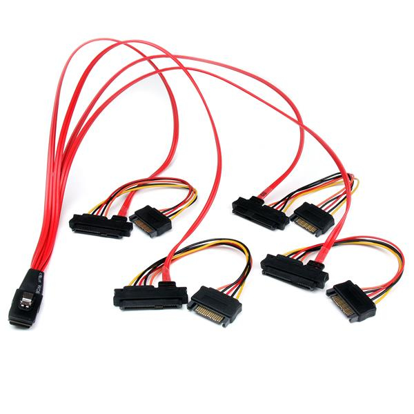 Startech                         50cm Internal Mini Sas Cable -      F8087 To 4x Sff8482                 Sas808782p50