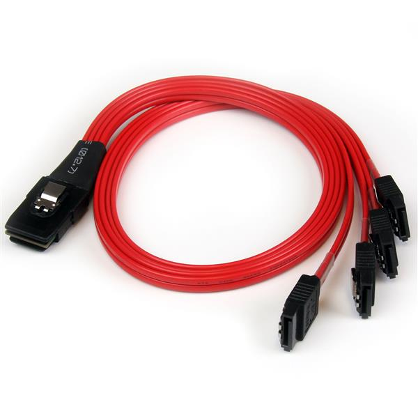 Startech - Cables                50cm Sff8087 Mini Sas To 4x Sat     - Serial Attached Scsi To Sata      Sas8087s4r50