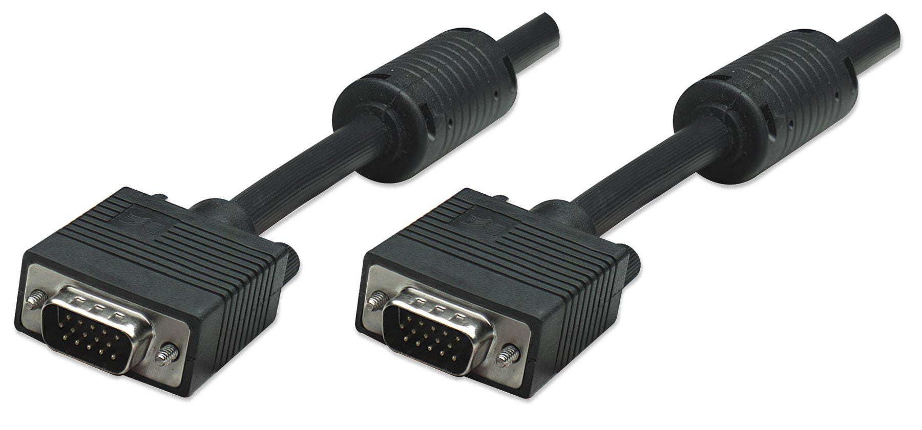 Manhattan                        Svga Ferrite Monitor Cable 1.8m     -male/male Black Polybag            317757