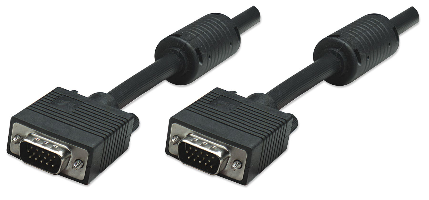 Manhattan                        Svga Ferrite Monitor Cable 10m      -male/male Black Polybag            317696