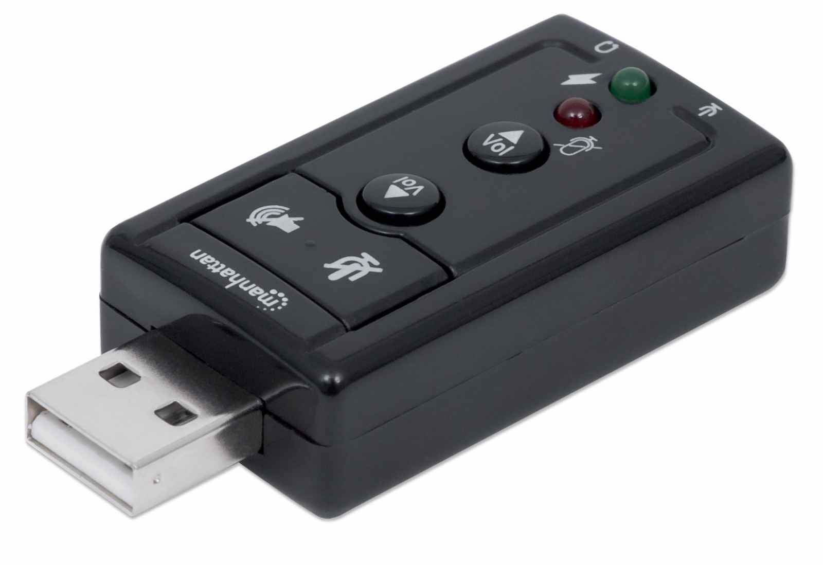Manhattan                        Usb-a Sound Adapter 3.5mm-          -480mbps (usb 2.0) Black Boxed      152341