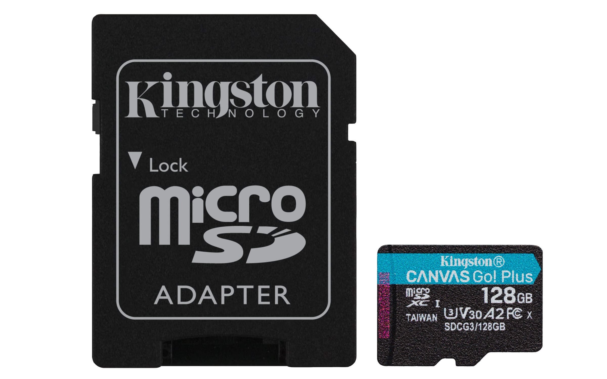 Kingston - Digital Media Product 128gb Msdxc Canvas Go Plus 170r     A2 U3 V30 Card+ Adapter             Sdcg3/128gb