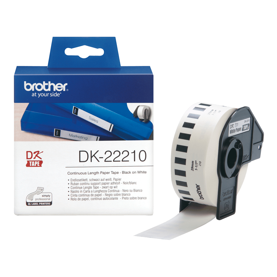Brother - Consumables Ink Eur    Cinta Continua Blanca Ancho         29mm Longitud 30.48m                Dk22210