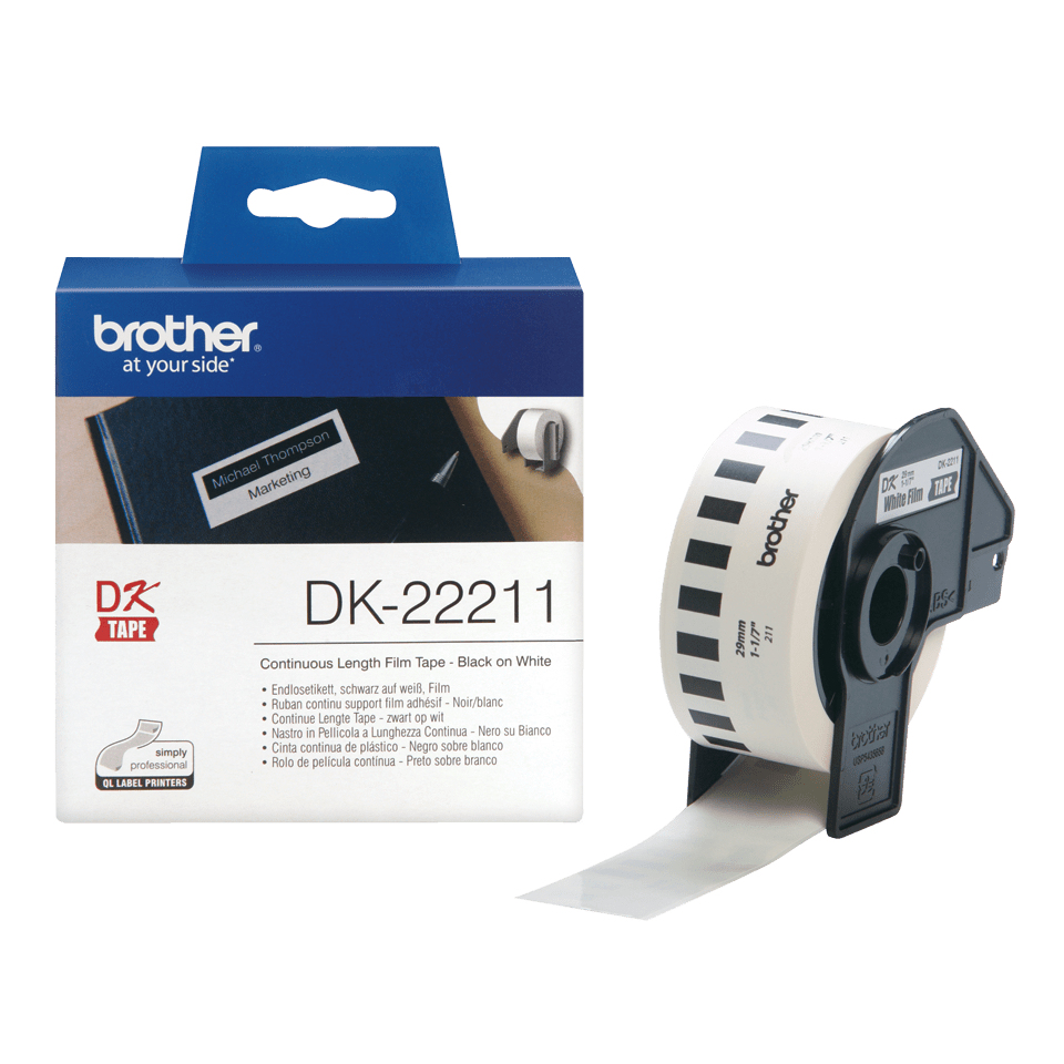 Brother - Consumables Ink Eur    Cinta Continua Blanca Ancho         29mm Longitud 15.24m                Dk22211