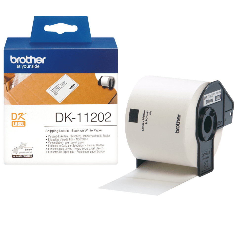 Brother - Consumables Ink Eur    Dk Single Lable Rolls               F/ Ql-500/550 300pcs/rl 62x100      Dk11202