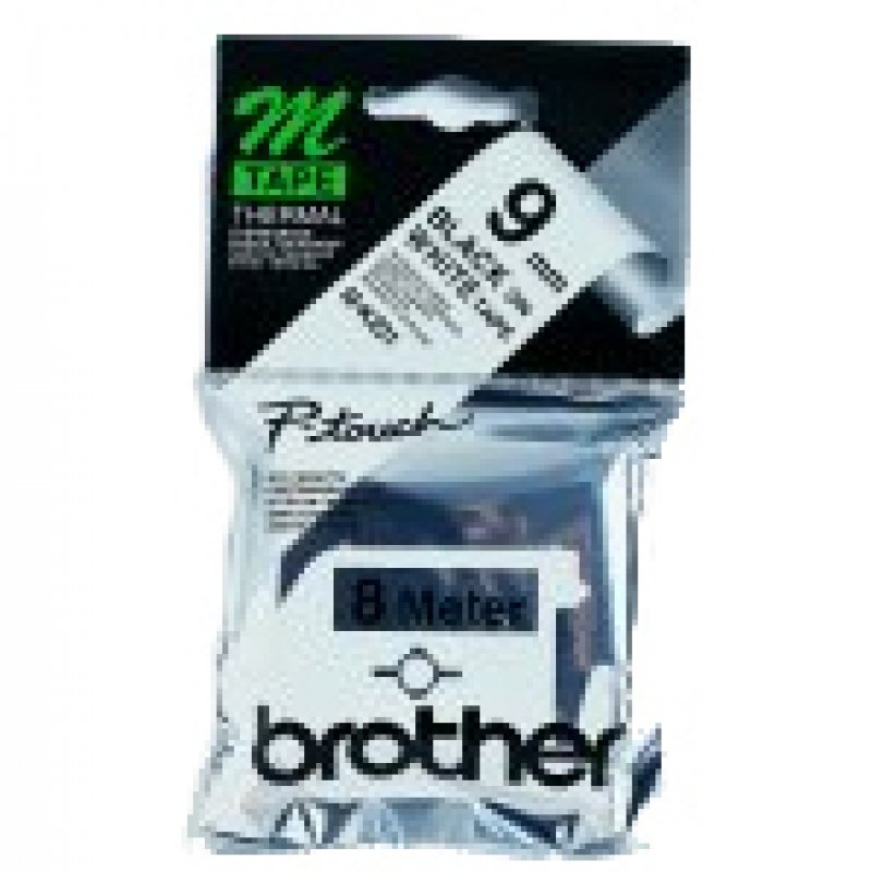 Brother - Consumables Ink Eur    Labelling Tape 9mm 8m Long          Black On White                      Mk221bz