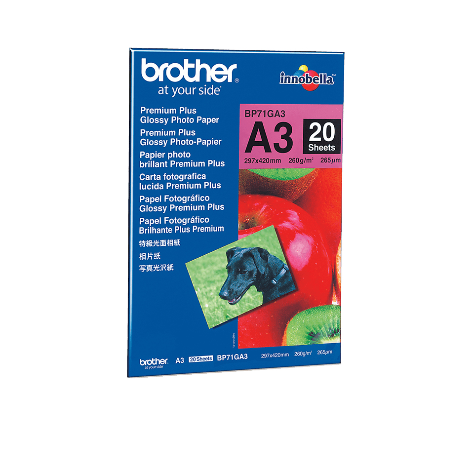 Brother - Consumables Ink Eur    Bp61gla Glossy A3 Paper             Pk 20 Sheets                        Bp71ga3