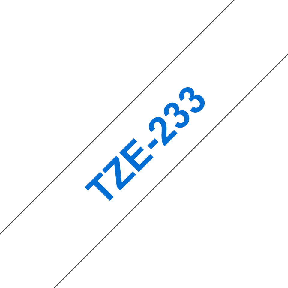 Brother - Consumables Ink Eur    Tze-233 Laminated Tape 12mm 8m      Blue On White                       Tze233