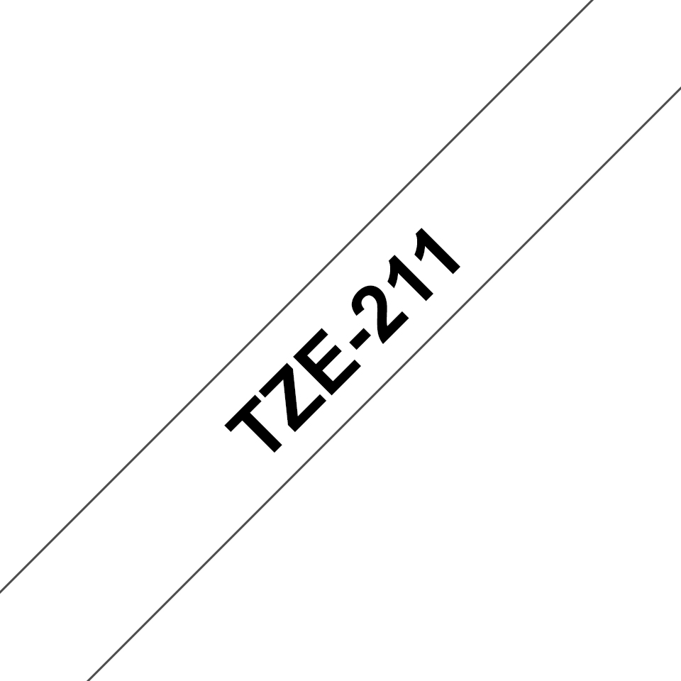 Brother - Consumables Ink Eur    Tze-211 Laminated Tape 6mm 8m       Black On White                      Tze211