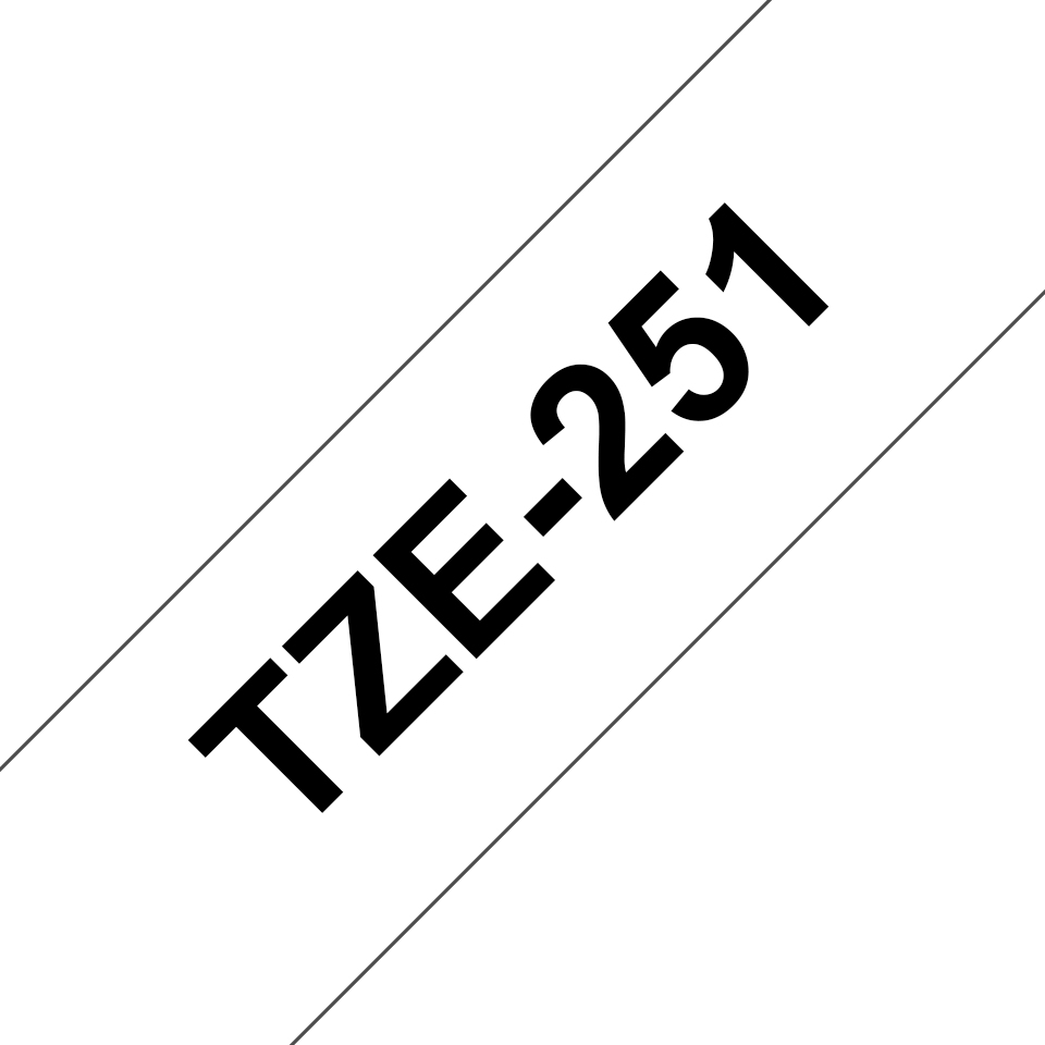 Brother - Consumables Ink Eur    Tze-251 Laminated Tape 24mm 8m      Black On White                      Tze251