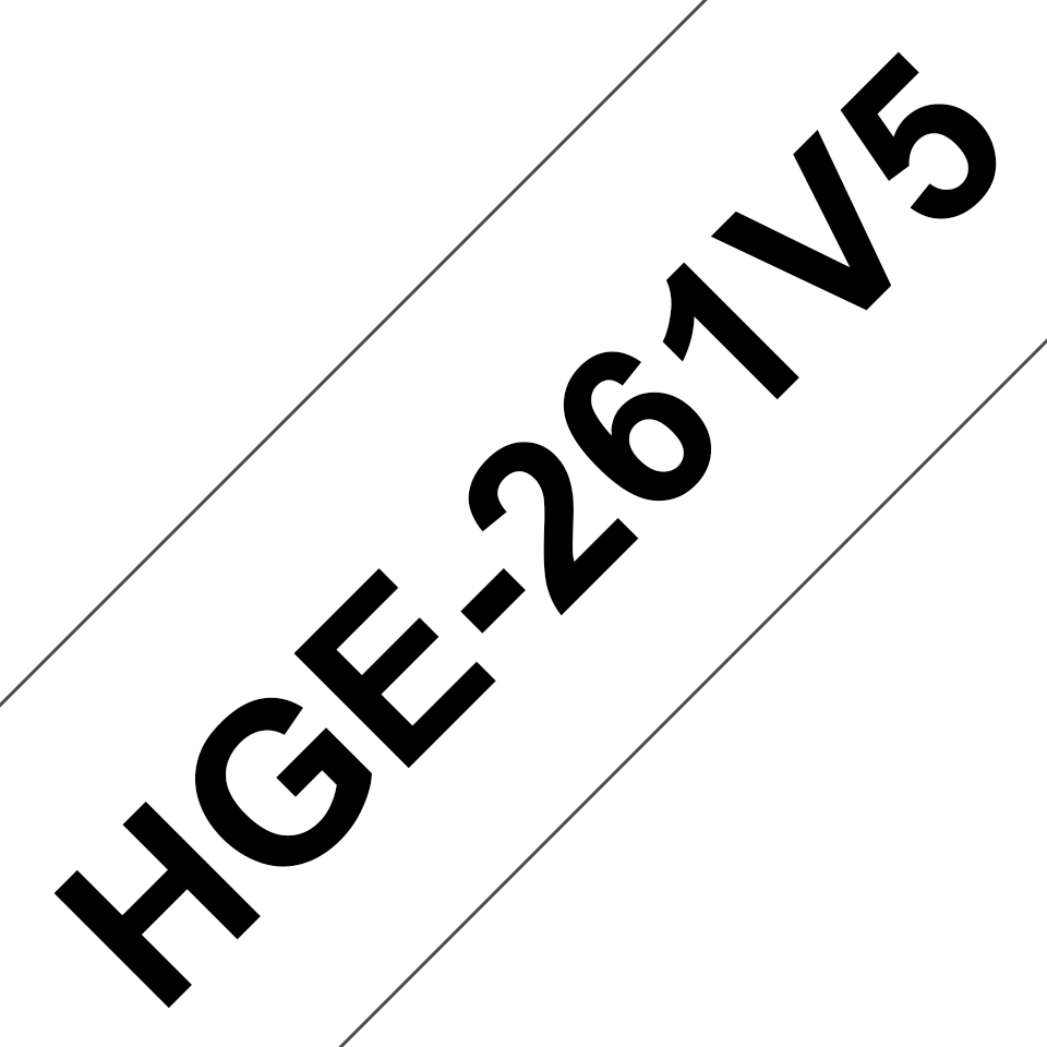 Brother - Consumables Ink Eur    Hge-261 Laminated Tape 36mm         Black On White - 5 Packs            Hge261v5