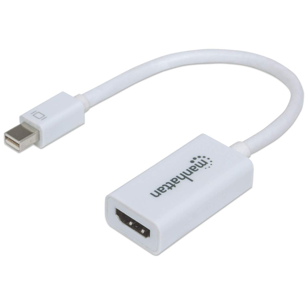 151399 manhattan Mini Displayport 1.2 To Hdmi Adapter Cable, 1080p@60hz, 17cm, Male To Female, White, Lifetime Warranty, Blister - NA01