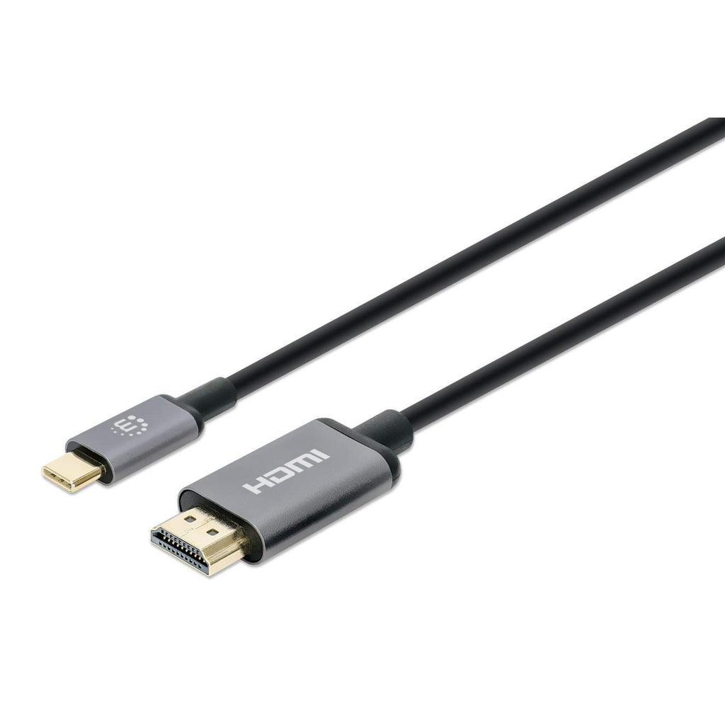 153591 manhattan Usb-c To Hdmi Cable, 4k@60hz, 1m, Black, Equivalent To Startech Cdp2hd2mbnl, Male To Male, Three Year Warranty, Polybag - NA01