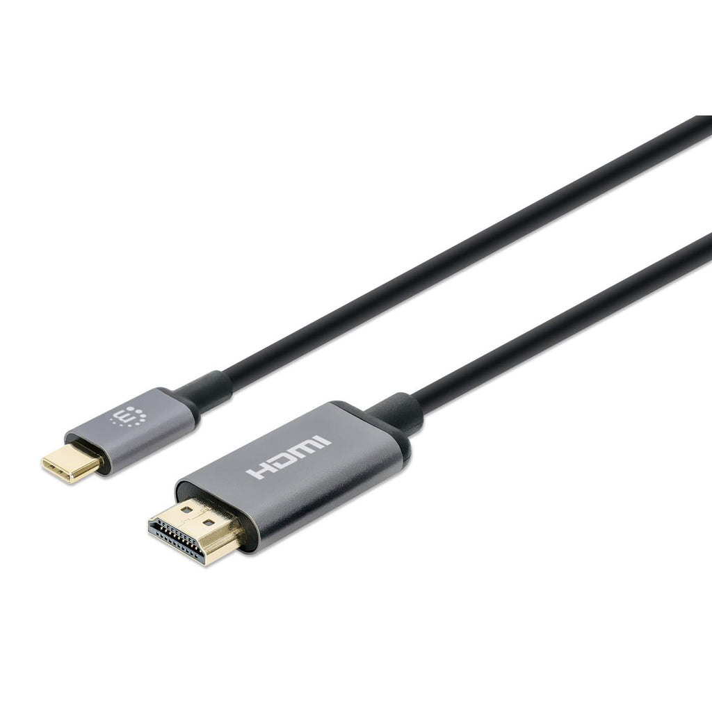 153607 manhattan Usb-c To Hdmi Cable, 4k@30hz, 2m, Black, Equivalent To Startech Cdp2hd2mbnl, Male To Male, Three Year Warranty, Polybag - NA01
