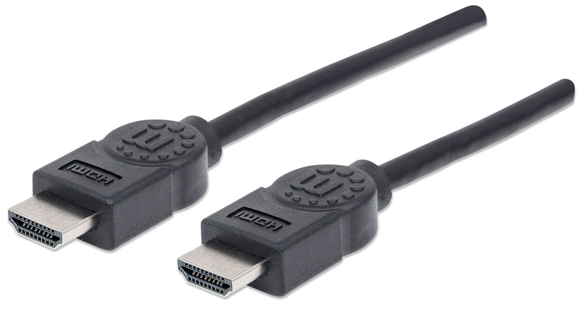 306119 manhattan Hdmi Cable, 4k@30hz (high Speed), 1.8m, Male To Male, Black, Equivalent To Startech Hdmm6, Ultra Hd 4k X 2k, Fully Shielded, Gold Plated Contacts, Lifetime Warranty, Polybag - NA01