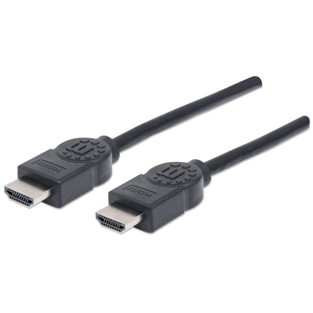 323239 manhattan Hdmi Cable With Ethernet, 4k@30hz (high Speed), 5m, Male To Male, Black, Equivalent To Startech Hdmimm15hs (except 40cm Longer), Ultra Hd 4k X 2k, Fully Shielded, Gold Plated Contacts, Lifetime Warranty, Polybag - NA01