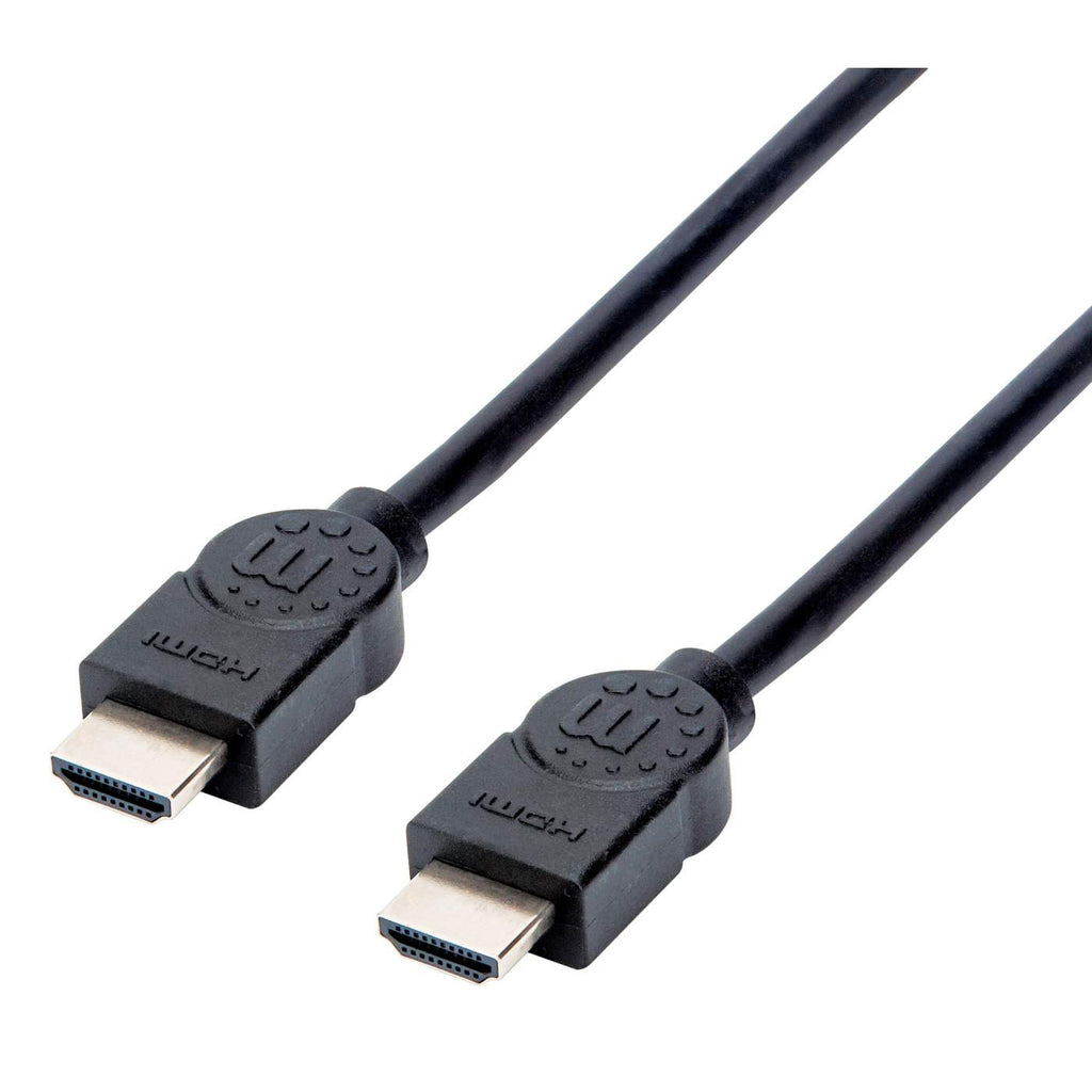 355308 manhattan Hdmi Cable, 4k@30hz (high Speed), 1.5m, Male To Male, Black, Equivalent To Startech Hdmm150cm, Ultra Hd 4k X 2k, Fully Shielded, Gold Plated Contacts, Lifetime Warranty, Polybag - NA01