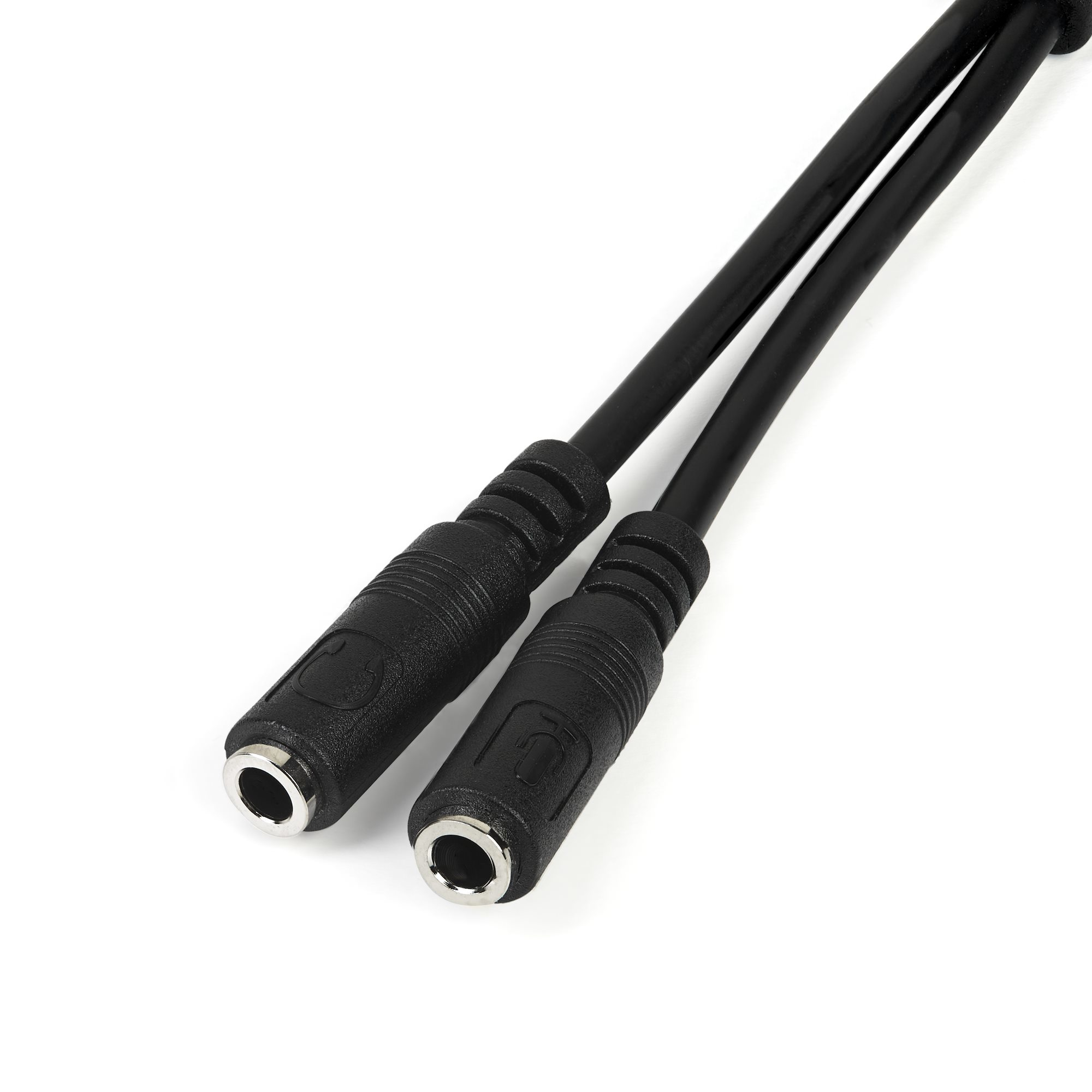 StarTech.com 4 Position To 2x 3 Position 3.5mm Headset Splitter Adapter - Headset Splitter - 4-pole Mini Jack Male To Mini Jack Female - 20 Cm - Black - For P/N: DK30A2DH, DK30CHDDPPD, DK30CH - C2000