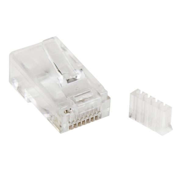 StarTech.com Cat 6 RJ45 Modular Plug For Solid Wire - 50 Pack (CRJ45C6SOL50) - Network Connector - RJ-45 (M) - CAT 6 - Clear (pack Of 50) - For P/N: WIRC6CMPBLU CRJ45C6SOL50 - C2000
