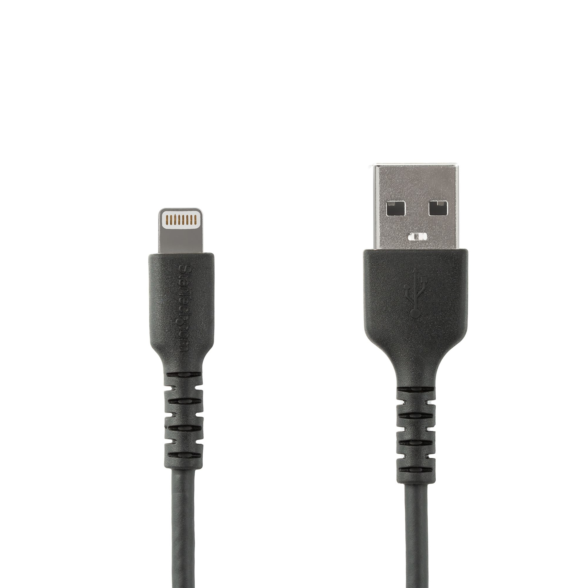 StarTech.com 3 Ft(1m) Durable Black USB-A To Lightning Cable, Heavy Duty Rugged Aramid Fiber USB Type A To Lightning Charger/Sync Power Cord, Apple MFi Certified IPad/iPhone 12 Pro Max - IPho - C2000
