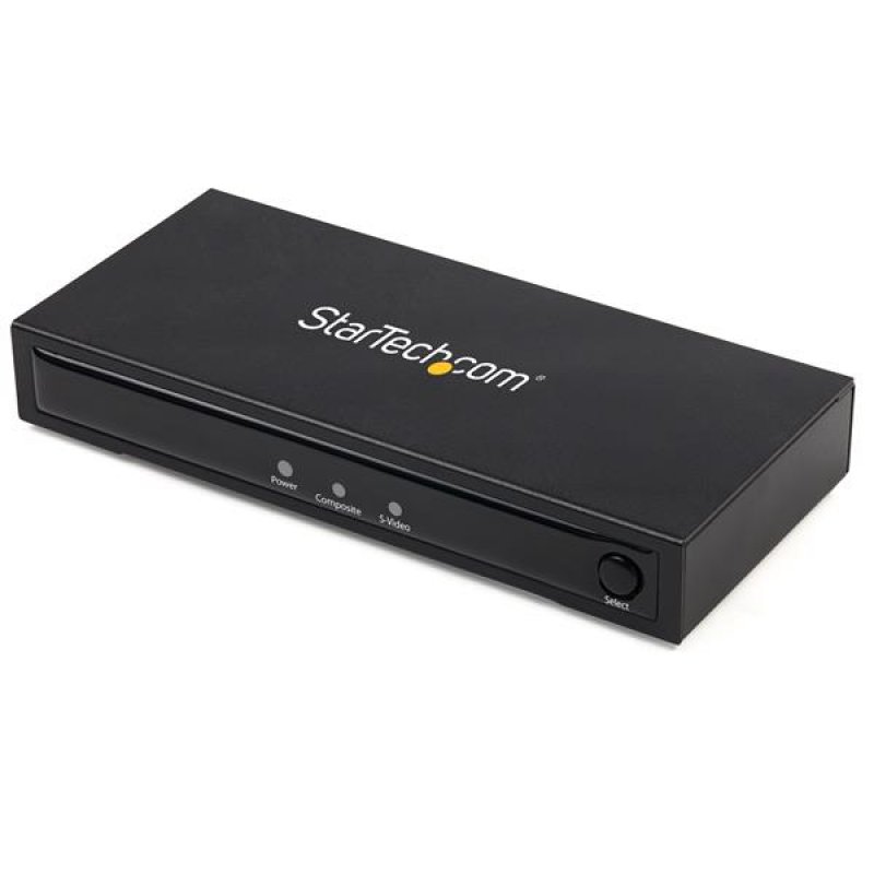 StarTech.com S-Video Or Composite To HDMI Converter With Audio - 720p - Video Converter - Composite Video, S-video - HDMI - Black VID2HDCON2 - C2000
