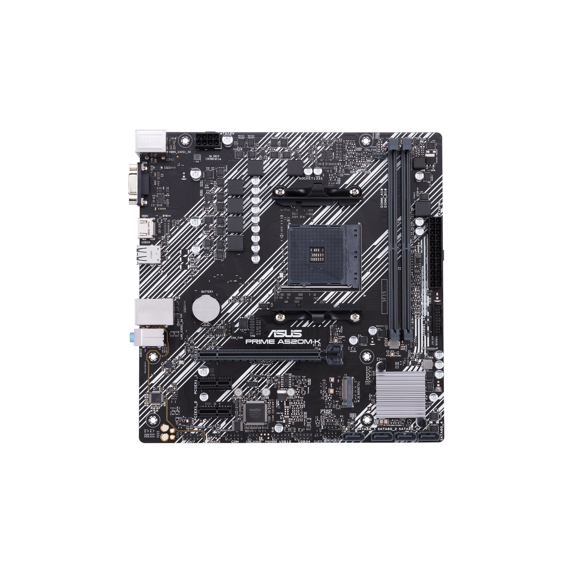 ASUS PRIME A520M-K - Motherboard - Micro ATX - Socket AM4 - AMD A520 Chipset - USB 3.2 Gen 1 - Gigabit LAN - Onboard Graphics (CPU Required) - HD Audio (8-channel) 90MB1500-M0EAY0 - C2000