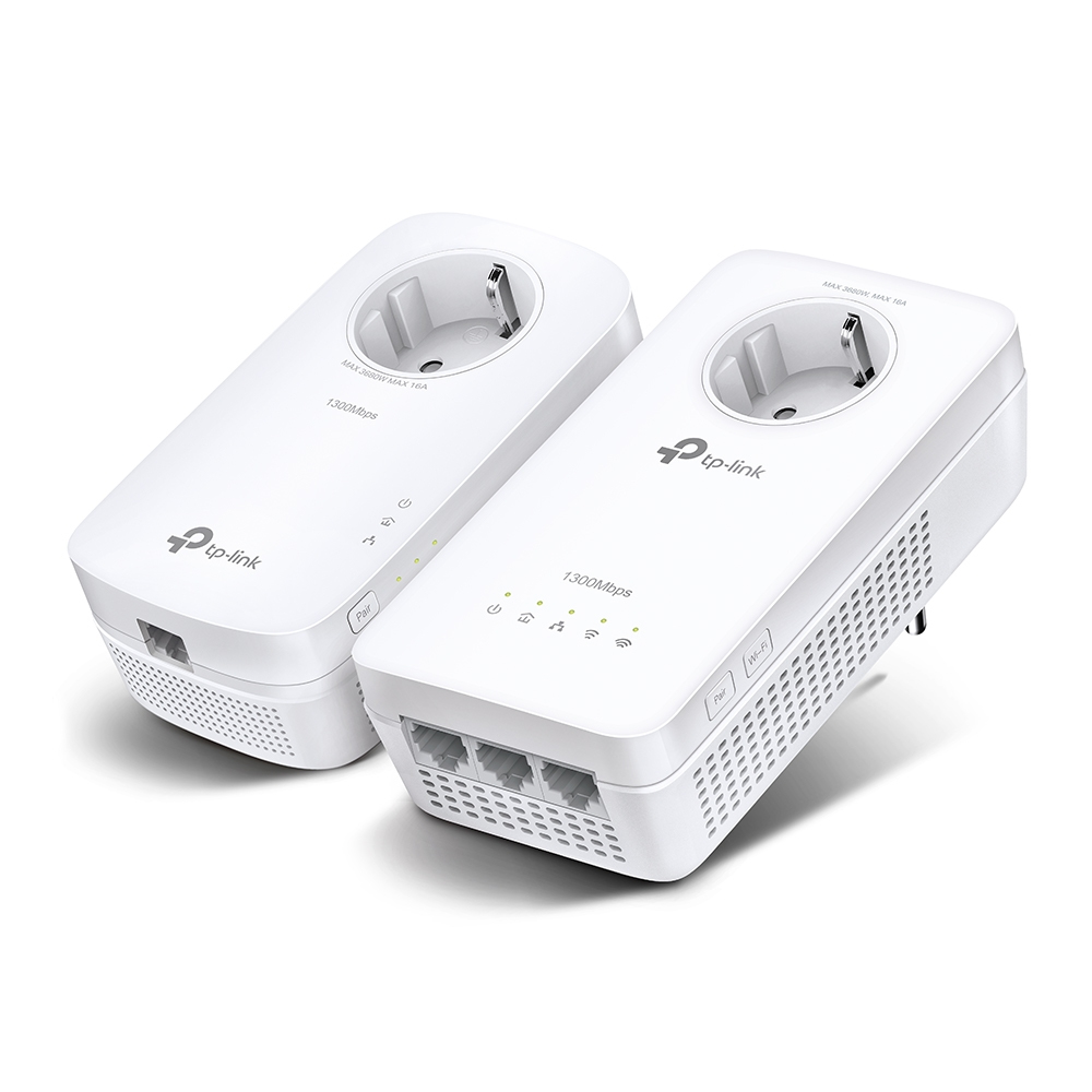 TP-Link TL-WPA8631P KIT V4 - Wi-Fi Kit - Powerline Adapter Kit 1GbE, HomePlug AV (HPAV), HomePlug AV (HPAV) 2.0, IEEE 1901 - Wi-Fi 5 - Dual Band - Wall-pluggable TL-WPA8631P KIT - C2000