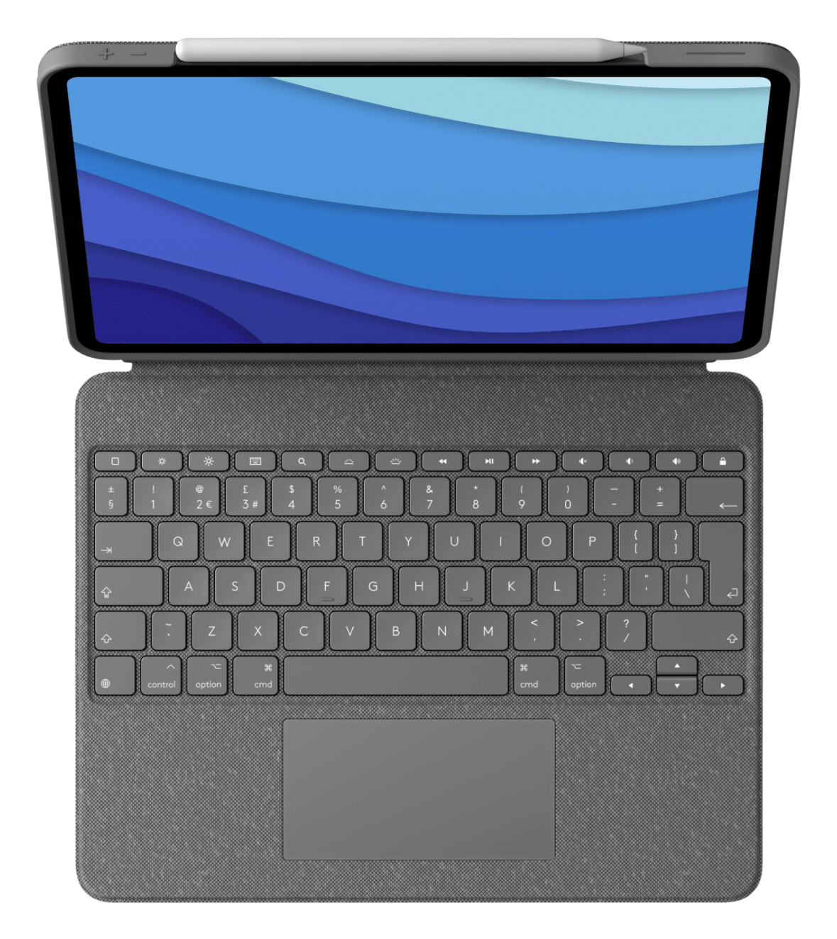 Logitech Combo Touch - Keyboard And Folio Case - With Trackpad - Backlit - Apple Smart Connector - QWERTY - UK - Oxford Grey - For Apple 12.9-inch IPad Pro (5th Generation) 920-010214 - C2000