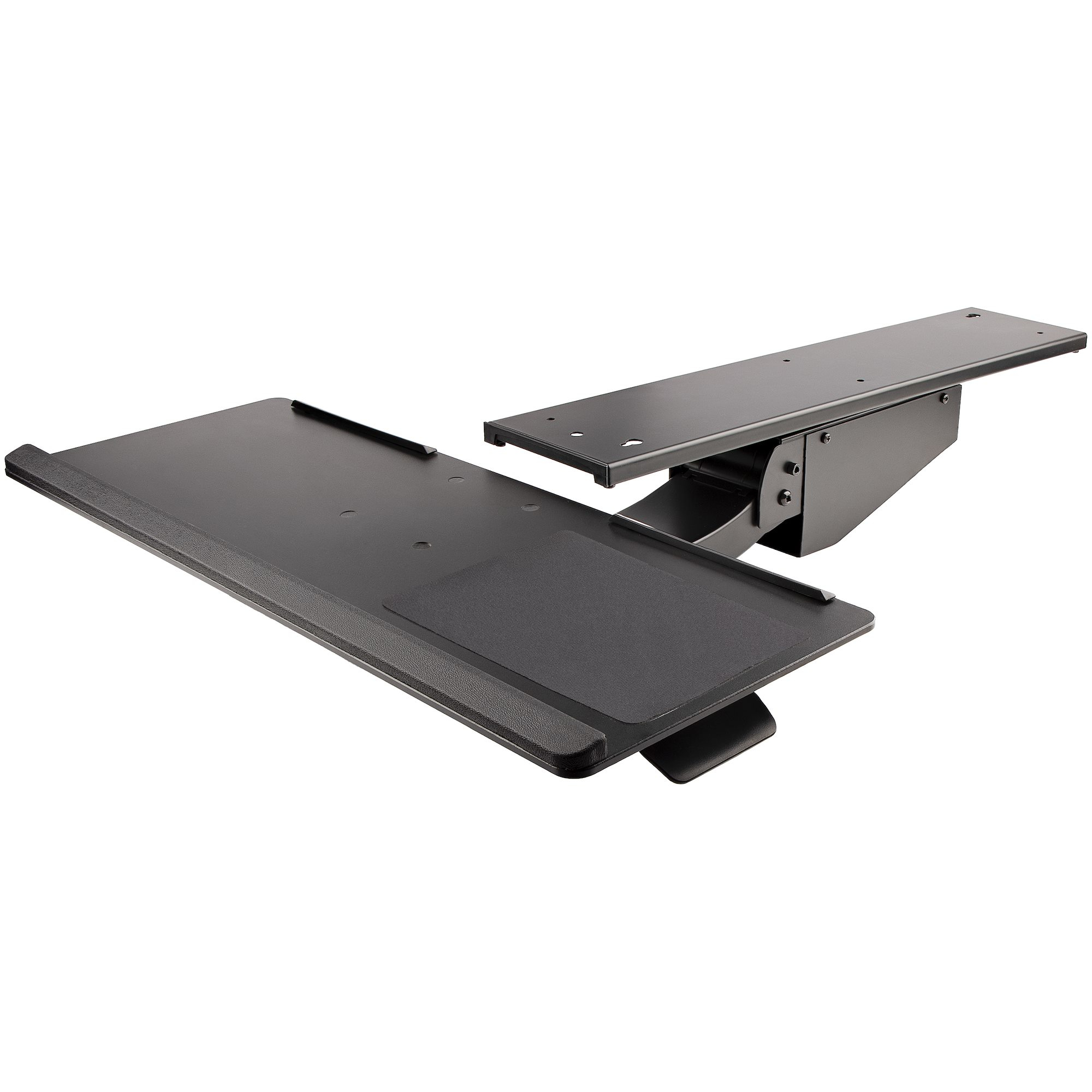 StarTech.com Under Desk Keyboard Tray, Full Motion & Height Adjustable Keyboard And Mouse Tray, 10" X 26" Platform, Ergonomic Sliding Computer Keyboard Holder With Mouse Pad & Wrist Rest - De - C2000