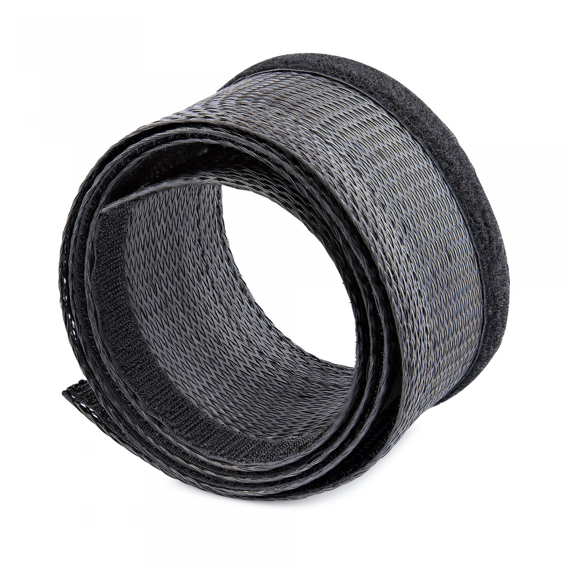 StarTech.com 10ft (3m) Cable Management Sleeve, Trimmable Heavy Duty Cable Wrap, 1.2" (3cm) Dia Polyester Mesh Computer Cable Manager/Protector/Concealer - Black Cord Organizer/Hider, Floor C - C2000