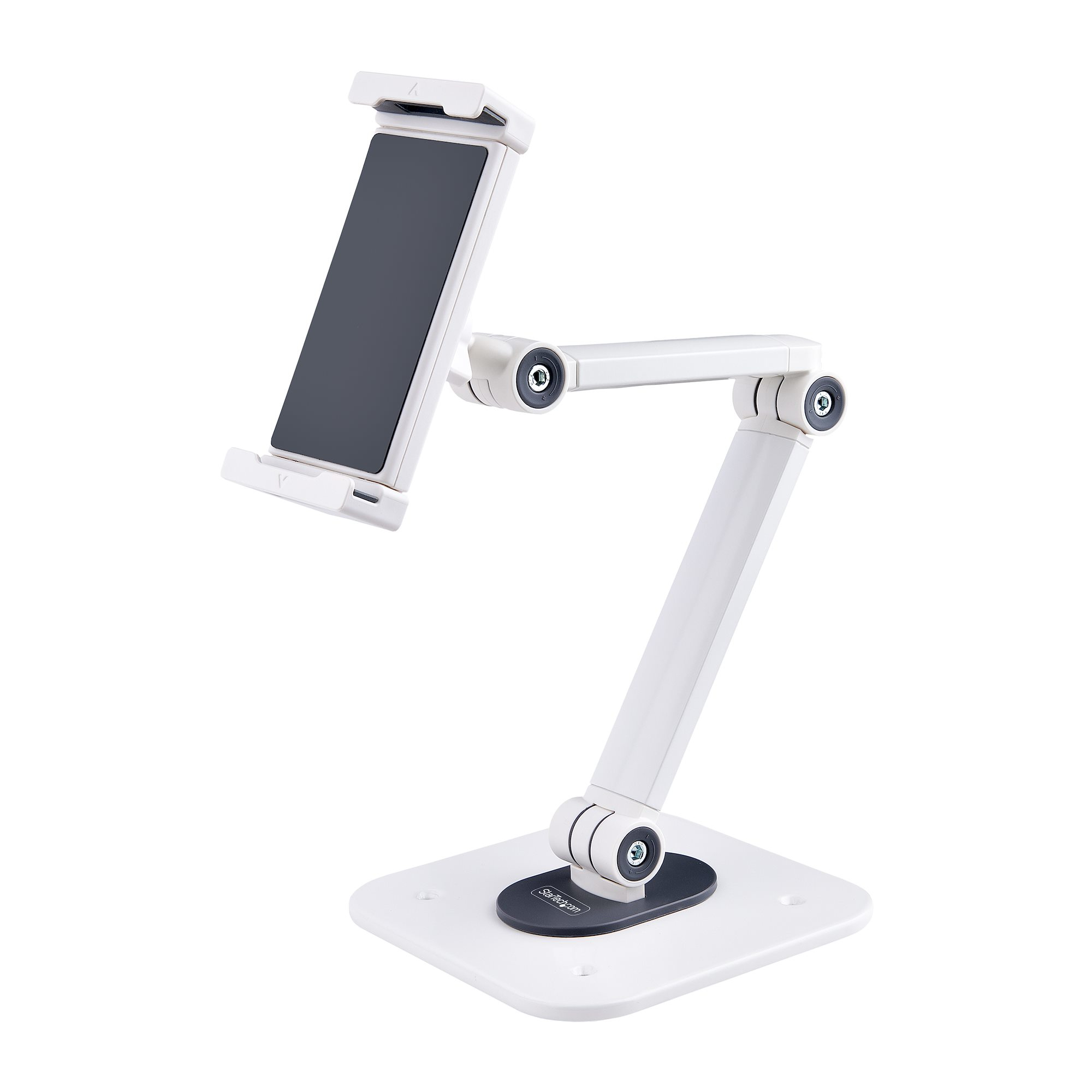 StarTech.com Adjustable Tablet Stand For Desk, Desk/Wall Mountable, Supports Up To 2.2lb, Universal Tablet Stand Holder For Desk, Articulating Tablet Mount With Pivot/Swivel/Rotate - Ergonomi - C2000