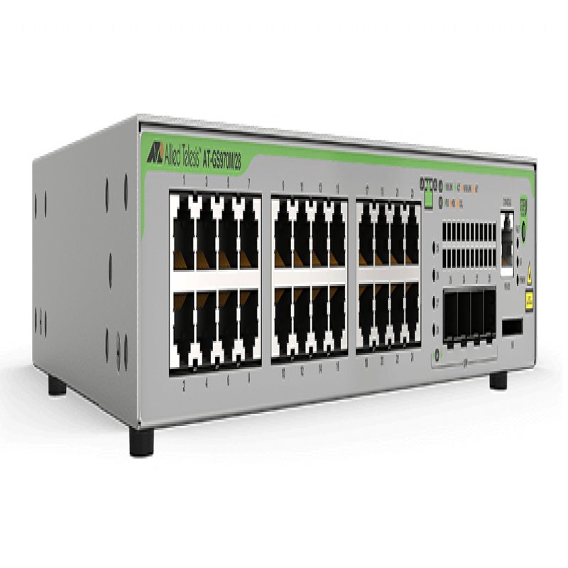 Allied Telesis CentreCOM AT-GS970M/28PS - Switch - L3 - Managed - 24 X 10/100/1000 (PoE+) + 4 X SFP (mini-GBIC) (uplink) - Desktop - PoE+ AT-GS970M/28PS-30 - C2000
