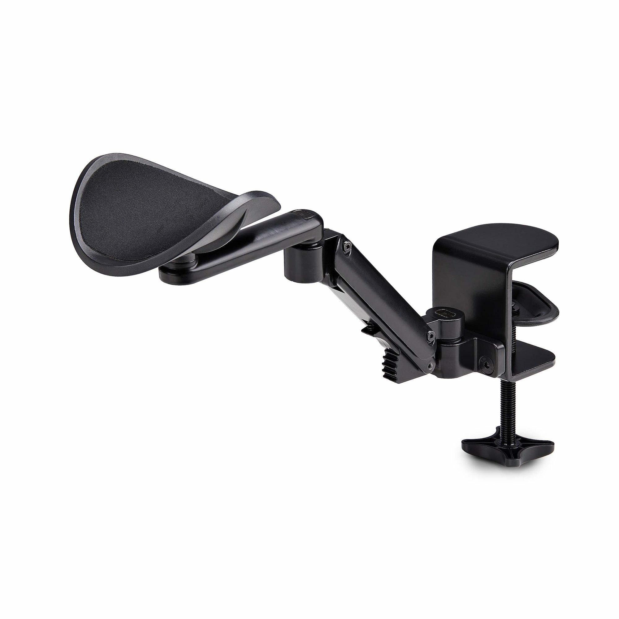 StarTech.com Adjustable Arm Rest For Desk, Clamp-On Install/No Drilling - Mounting Kit (arm Rest) - Plastic, Aluminium, Steel - Black - Desk-mountable 1AHC-DESK-ARM-REST - C2000