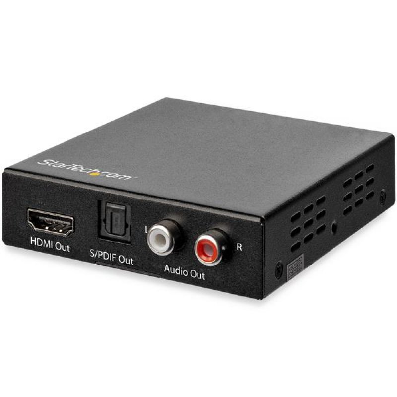 StarTech.com HDMI Audio Extractor - 4K 60Hz - HDMI Audio De-embedder - HDR - Toslink Optical Audio - Dual RCA Audio - HDMI Audio (HD202A) - HDMI Audio Signal Extractor - Black HD202A - C2000