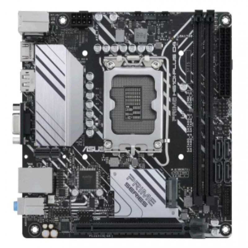 ASUS PRIME H610I-PLUS D4-CSM - Motherboard - Mini ITX - LGA1700 Socket - H610 Chipset - USB 3.2 Gen 1 - Gigabit LAN - Onboard Graphics (CPU Required) - HD Audio (8-channel) 90MB1B20-M0EAYC - C2000