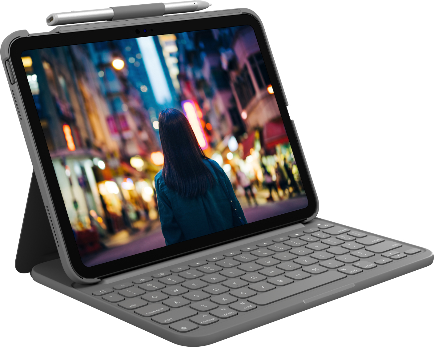Logitech                         Slim Folio For Ipad (10th Gen)      Grey Uk Intnl-973                   920-011429