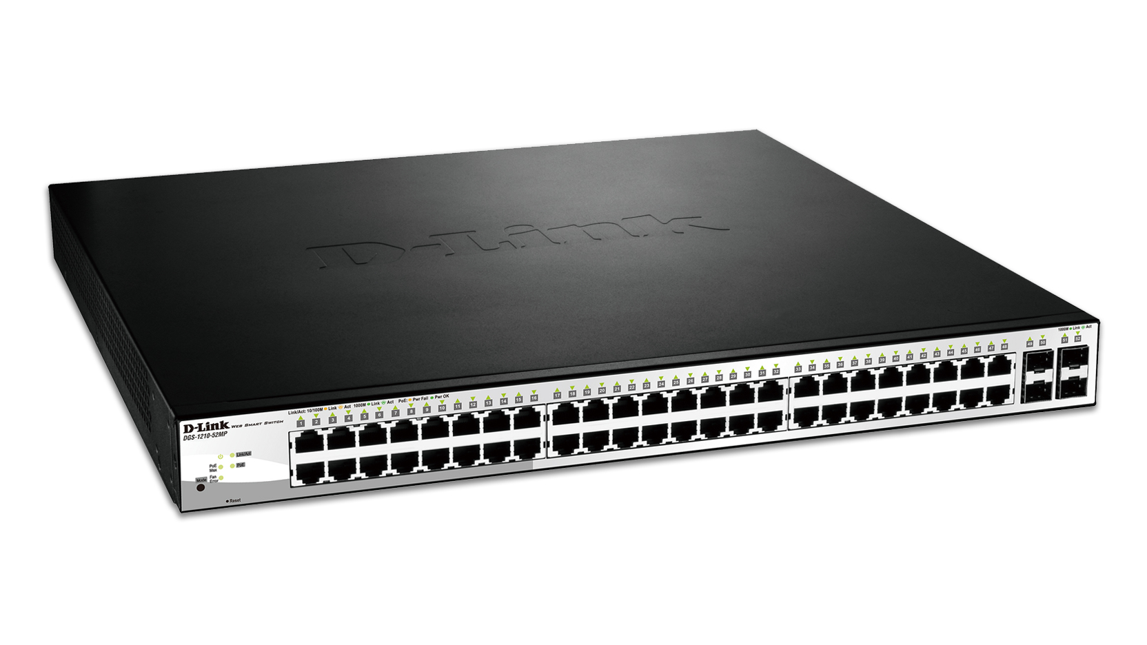 52-Port PoE Gigabit Smart Sw 370W PoE DGS-1210-52MP - C2000