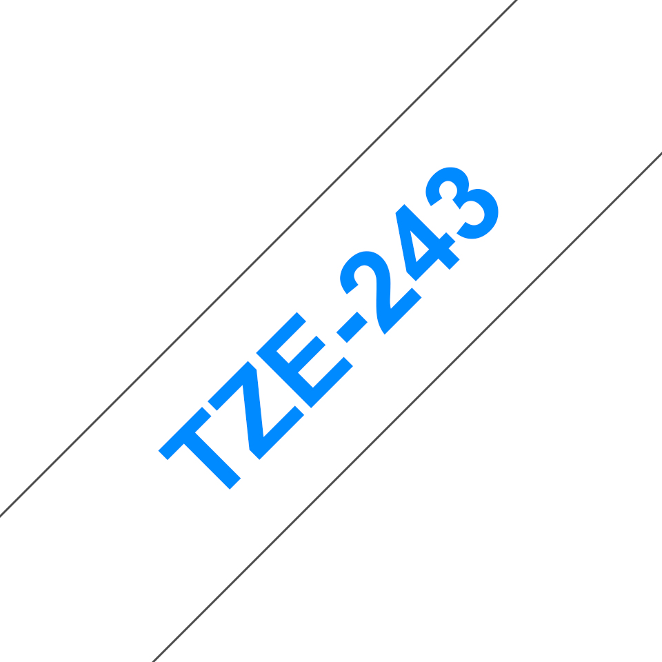 Brother - Consumables Ink Eur    Tze-243 Laminated Tape 18mm 8m      Blue On White                       Tze243