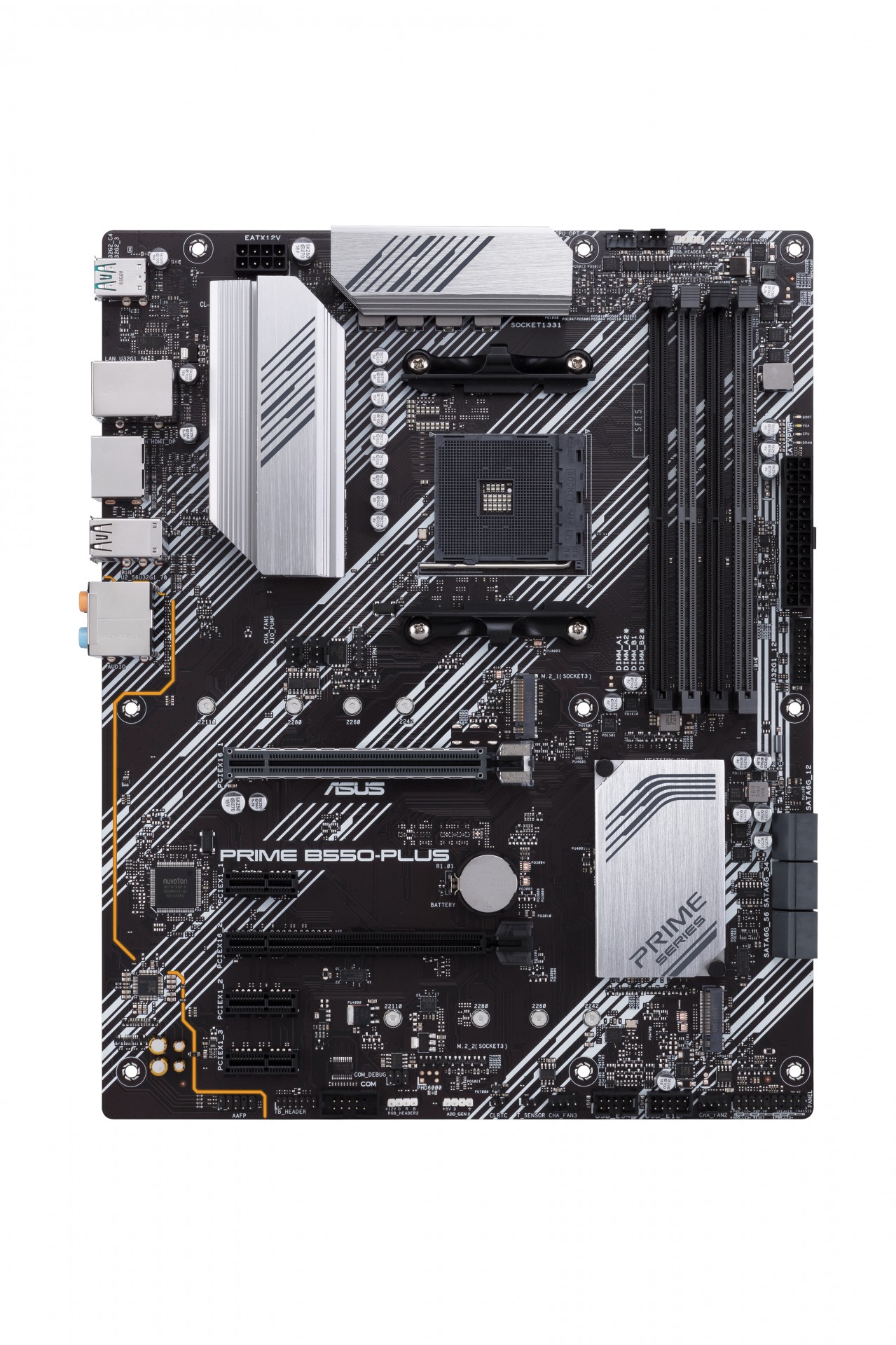 ASUS PRIME B550-PLUS - Motherboard - ATX - Socket AM4 - AMD B550 Chipset - USB-C Gen2, USB 3.2 Gen 1, USB 3.2 Gen 2 - Gigabit LAN - Onboard Graphics (CPU Required) - HD Audio (8-channel) 90MB - C2000