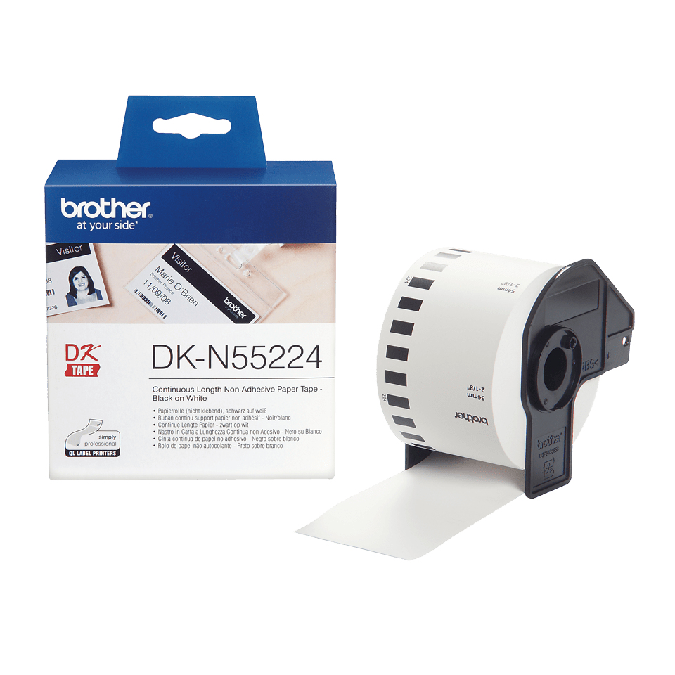Brother DKN55224 - Paper - Black On White - Roll (5.4 Cm X 30.5 M) 1 Roll(s) Tape - For Brother QL-1050, QL-1060, QL-500, QL-550, QL-560, QL-570, QL-580, QL-650, QL-700, QL-720 DKN55224 - C2000
